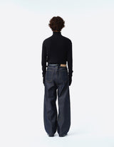 S001401-2 2TUCK WIDE DENIM PANTS -ENTASIS MK-Ⅱ-