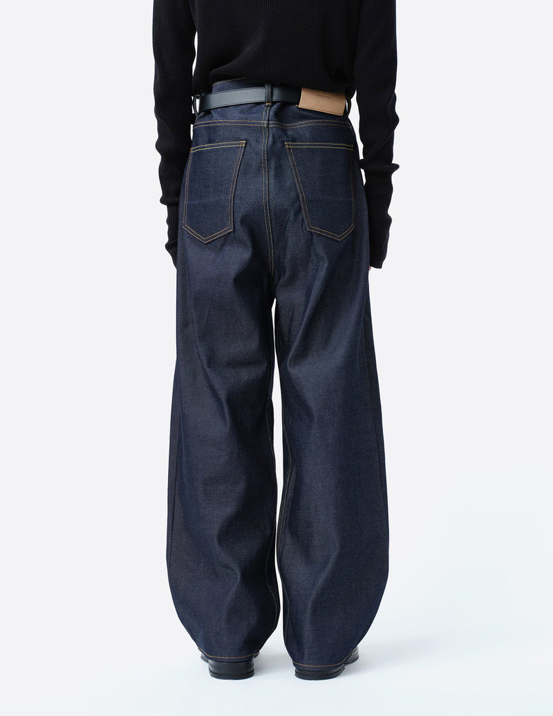 S001401-2 2TUCK WIDE DENIM PANTS -ENTASIS MK-Ⅱ-
