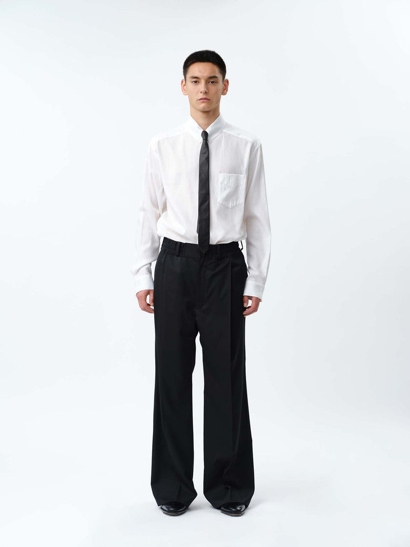 S121407 SUPER140 PINTUCK BAGGY EASY TROUSERS