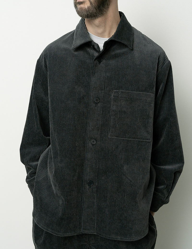 STILL BY HAND BL02253 CORDUROY SHIRT JACKET – hideandseekStore