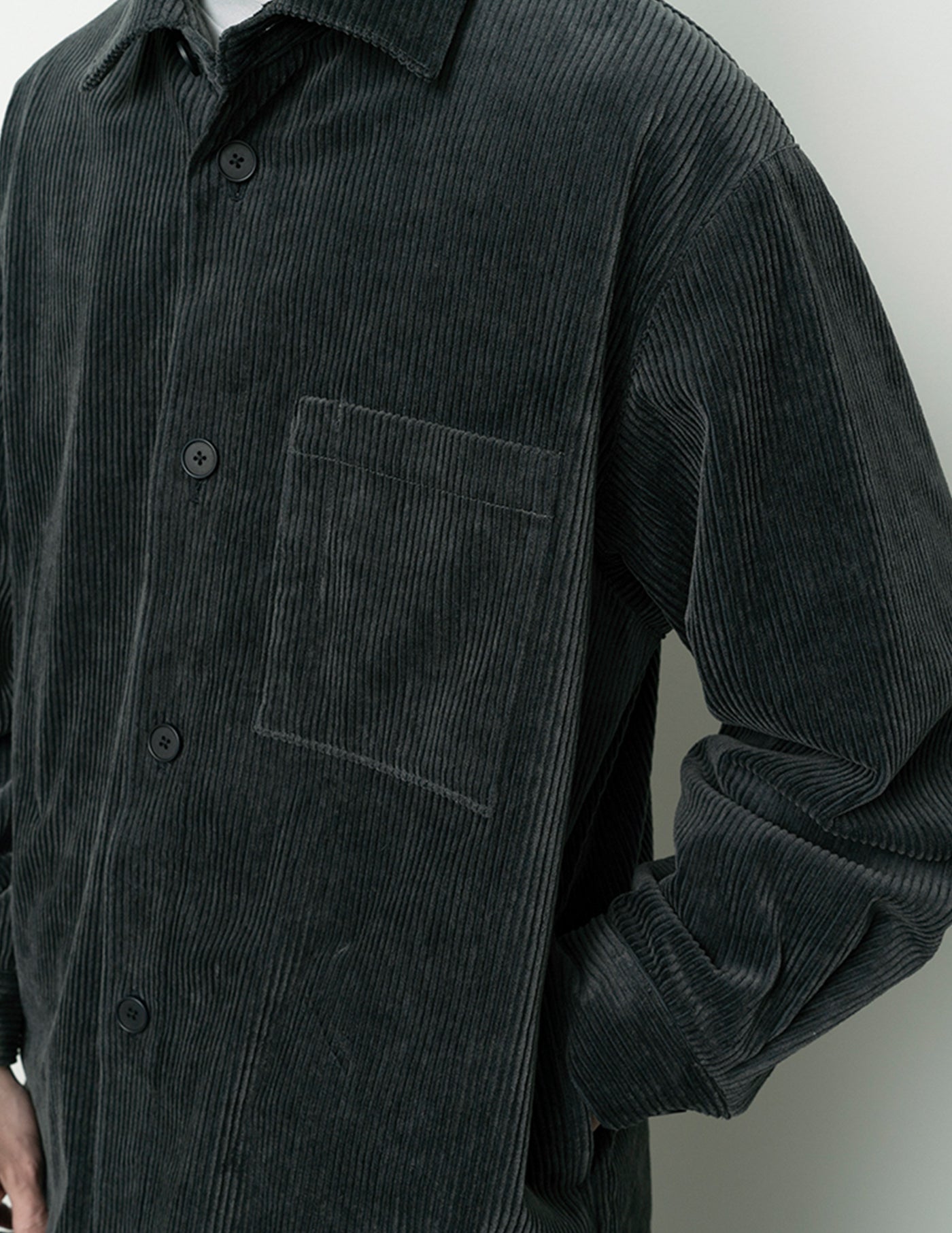 STILL BY HAND BL02253 CORDUROY SHIRT JACKET – hideandseekStore