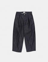 DN01253 DEEP TUCK WIDE DENIM PANTS