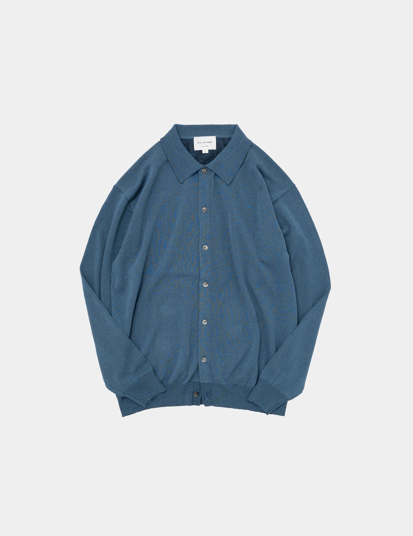 STILL BY HAND KN01241 MELANGE KNIT POLO CARDIGAN – hideandseekStore