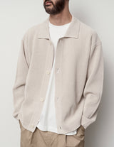 KN01261 PAPER MIXED KNITTED BLOUSON