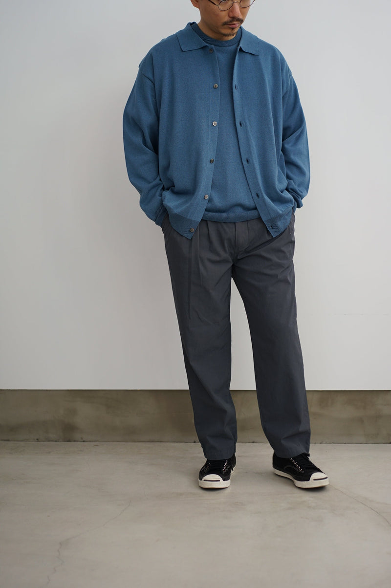 STILL BY HAND PT02241 GARMENT-DYE 4 TUCK PANTS