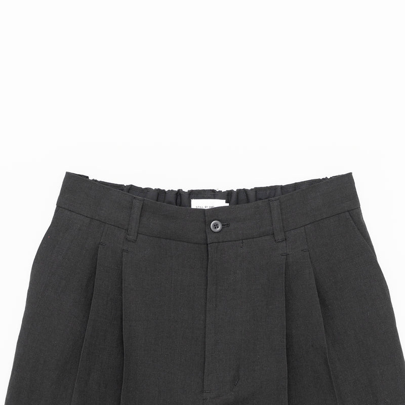 PT07252 LINEN WIDE TAPERED PANTS