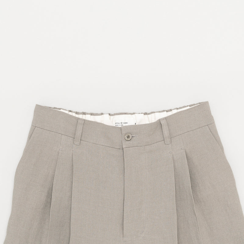 PT07252 LINEN WIDE TAPERED PANTS