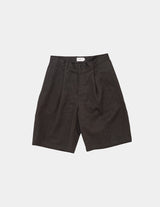 PT10261 LINEN MIXED WIDE SHORTS