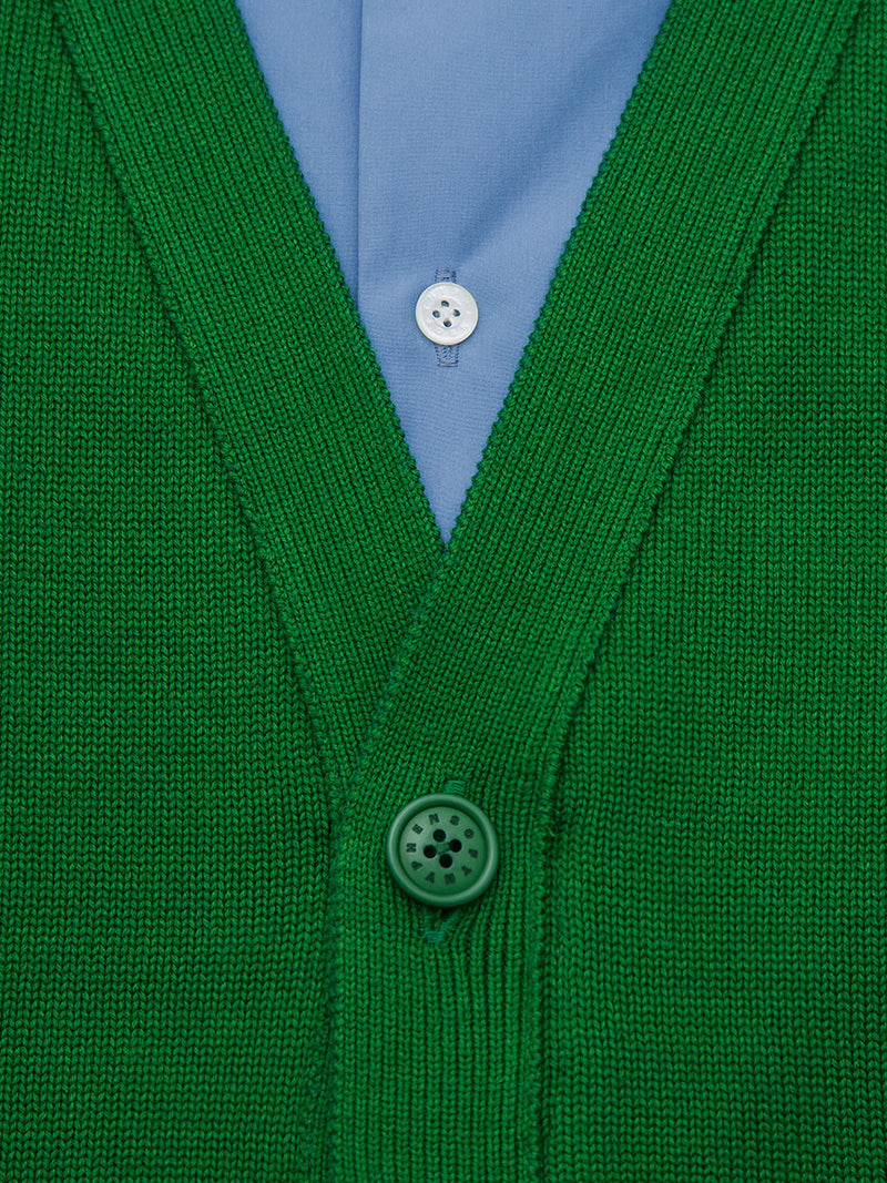 MGMFB251252 KNIT CARDIGAN DETAIL LAYERED SHIRT