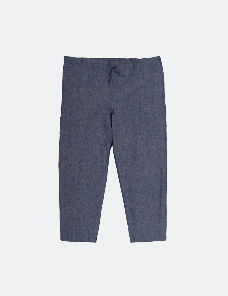 PT09231 WIDE EASY CHAMBRAY PANTS