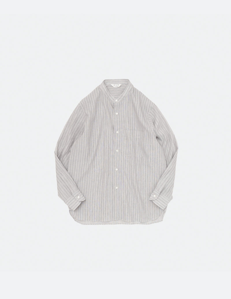 SH04232 BAND COLLAR STRIPED SHIRT