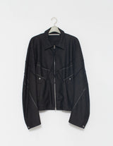25S0222 DENIM WOOL TRACK JACKET