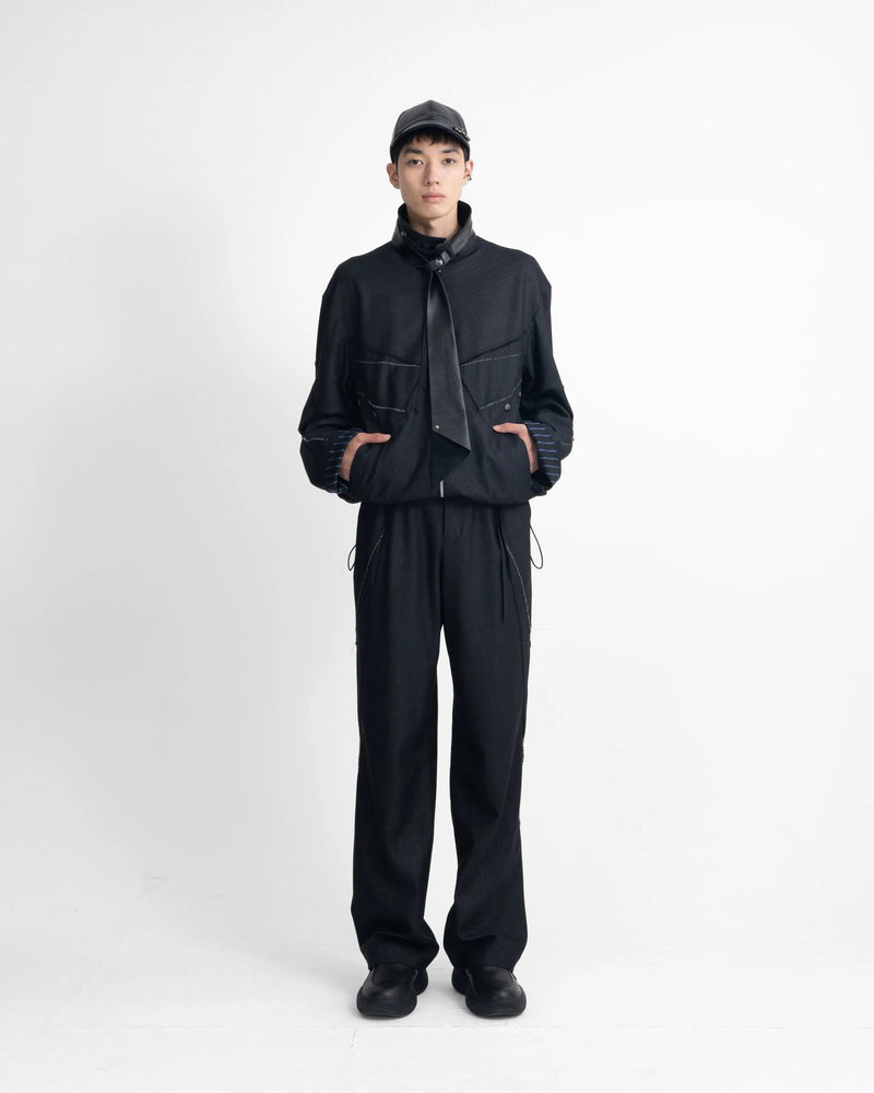 25S0222 DENIM WOOL TRACK JACKET