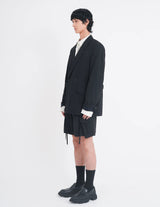 26S0318 WRINKLED DOUBLE - BREASTED JACKET