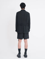 26S0318 WRINKLED DOUBLE - BREASTED JACKET