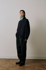 M744-Y51-101 4 POCKETS ZIP-UP RIB BLOUSON