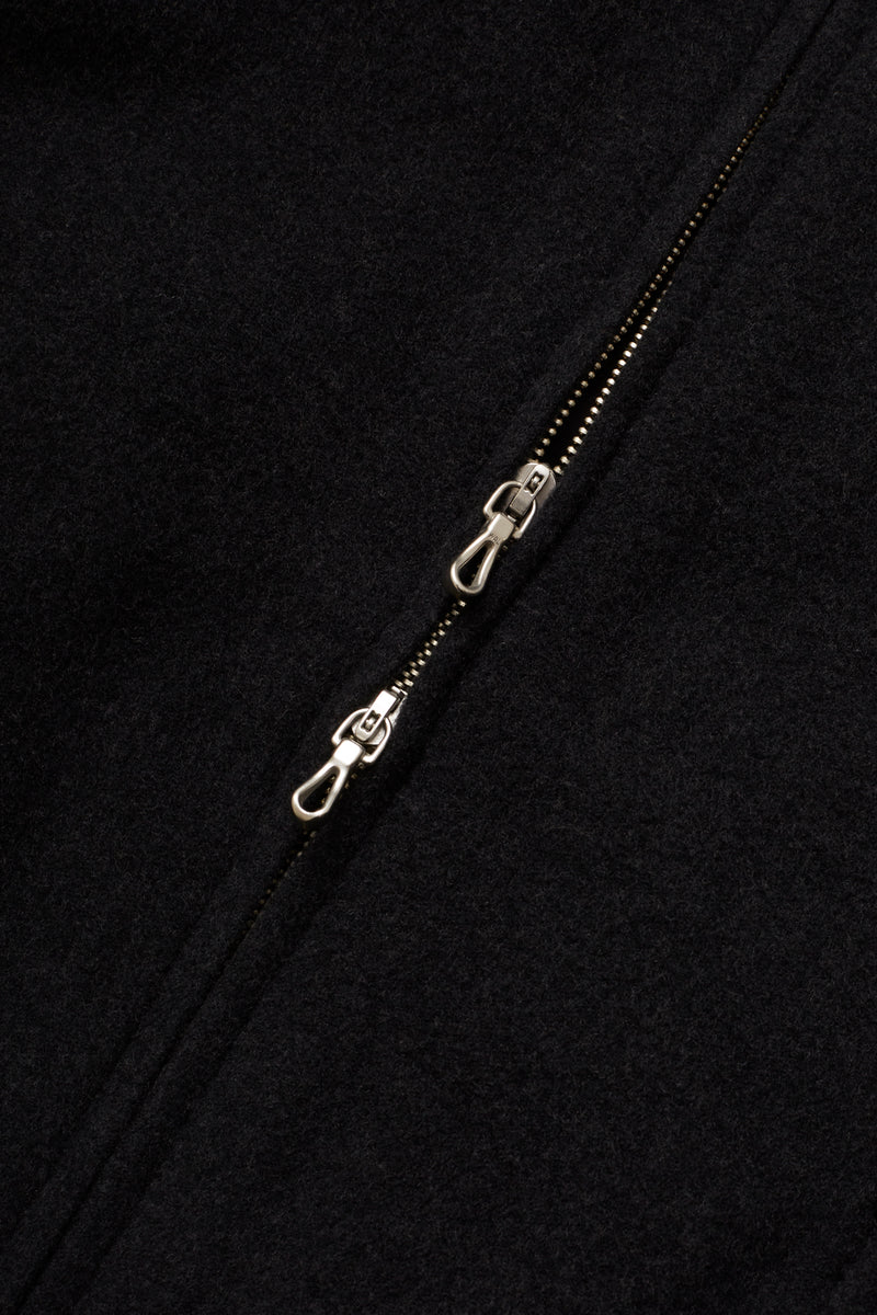 UBS47-KC216-A BRUSHED SOFT FLANNEL ZIP UP JKT