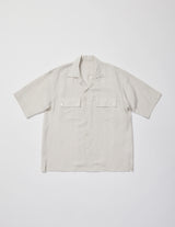 USH72-LA236 TA/R/L TWILL OPEN COLLAR SHIRT