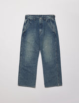 UPT84-LC254-B FADED LIGHT DENIM WORK PANTS