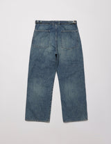 UPT84-LC254-B FADED LIGHT DENIM WORK PANTS