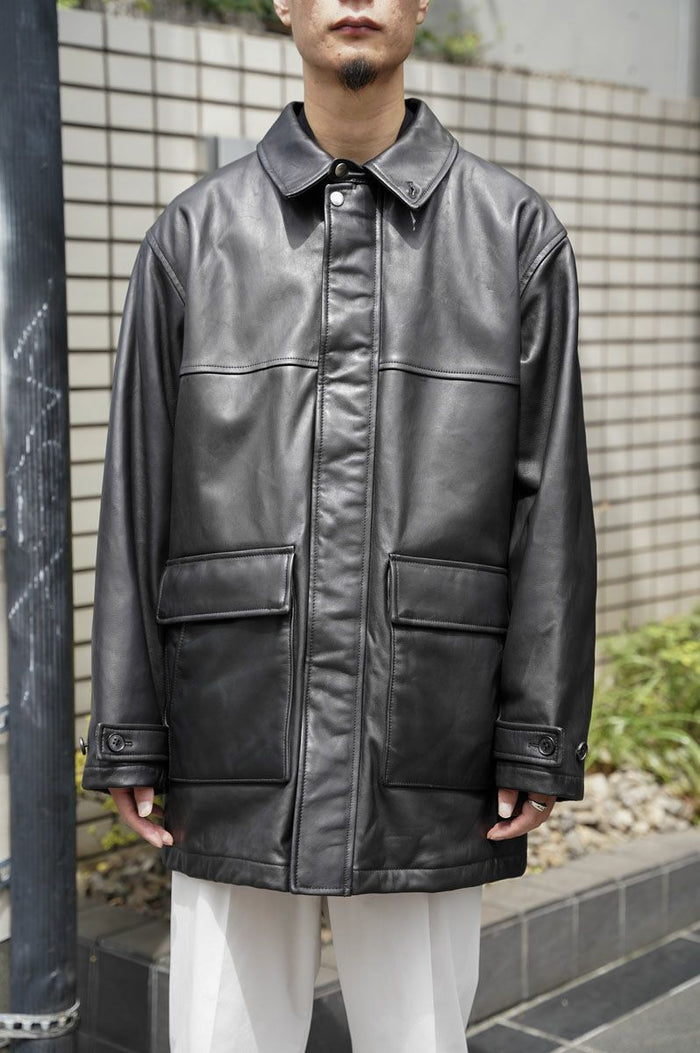 ジャケット・アウター UNIVERSAL PRODUCTS SHEEP LEATHER CARCOAT UNIVERSAL PRODUCTS - 【残りわずか】Leather Car Coat