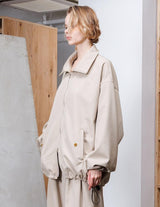 VOBZ-O92 BISHU OLD WOOL GABARDINE ZIP BLOUSON