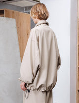 VOBZ-O92 BISHU OLD WOOL GABARDINE ZIP BLOUSON