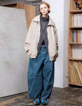 VOBZ-O92 BISHU OLD WOOL GABARDINE ZIP BLOUSON