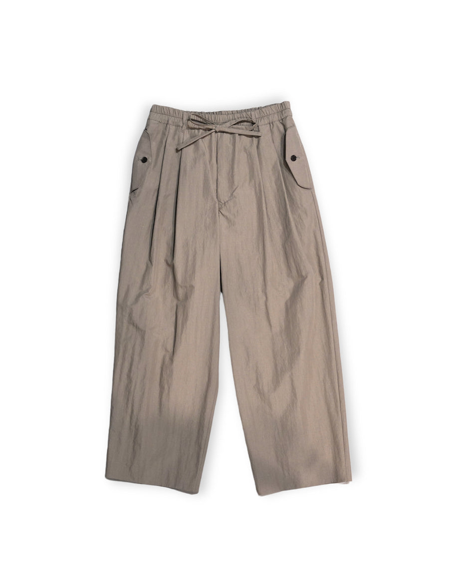 VOPT-N73 SUPIMA COTTON x NYLON TYPEWRITER EASY WIDE PANTS