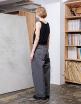 VOPT-O23 DOUBLE FACE GARMENT DYE WIDE TAPERED PANTS