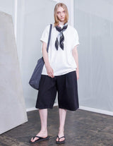 VOSP-P032 BLACK DENIM WIDE SHORT PANTS