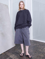 VOST-P014 WEATHER CLOTH GARMENT DYE WIDE SHORT PANTS