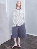 VOST-P014 WEATHER CLOTH GARMENT DYE WIDE SHORT PANTS