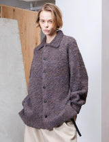 VONS-O101 FULLERS TEASEL BRUSHED KNIT CARDIGAN
