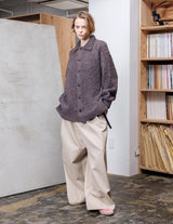 VONS-O101 FULLERS TEASEL BRUSHED KNIT CARDIGAN