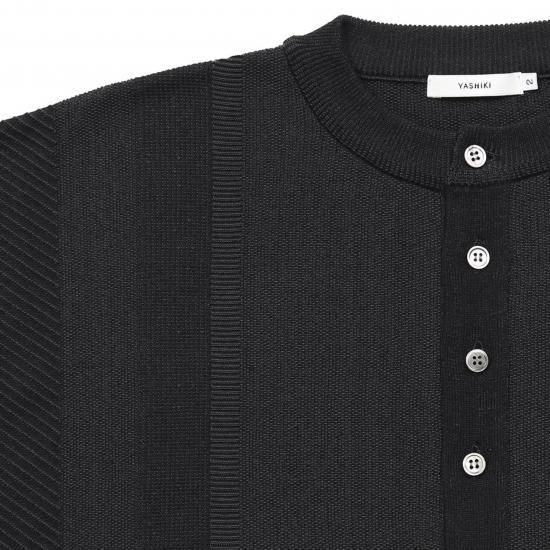 YSK-25SS-KN13 FUMON HENLEY KNIT