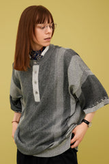 YSK-25SS-KN13 FUMON HENLEY KNIT
