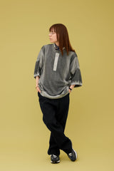 YSK-25SS-KN13 FUMON HENLEY KNIT