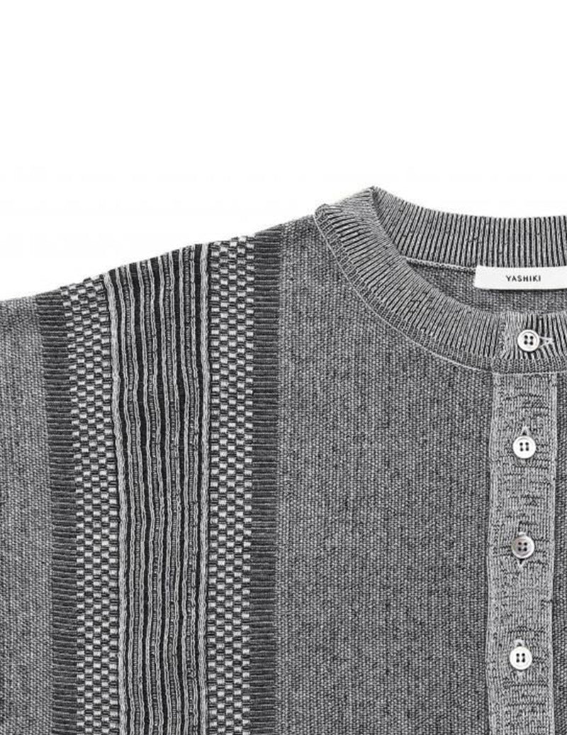 YASHIKI KN13 RYOKUFU HENLEY KNIT – hideandseekStore