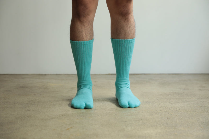 ND21X022SA-ML NODAL LOGO SOCKS - SAX x GRAY