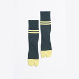 ND20X002FL SIGNATURE SOCKS - FOREST GREEN × LIME