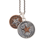 N-621 DOUBLE STAR DOLLAR NECKLACE