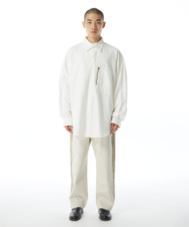 963391 ORGANIC COTTON MILITARY ZIP SHIRT