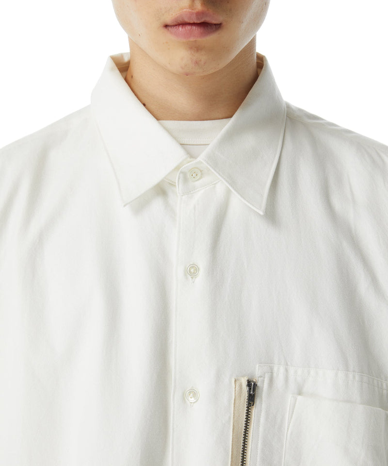 963391 ORGANIC COTTON MILITARY ZIP SHIRT