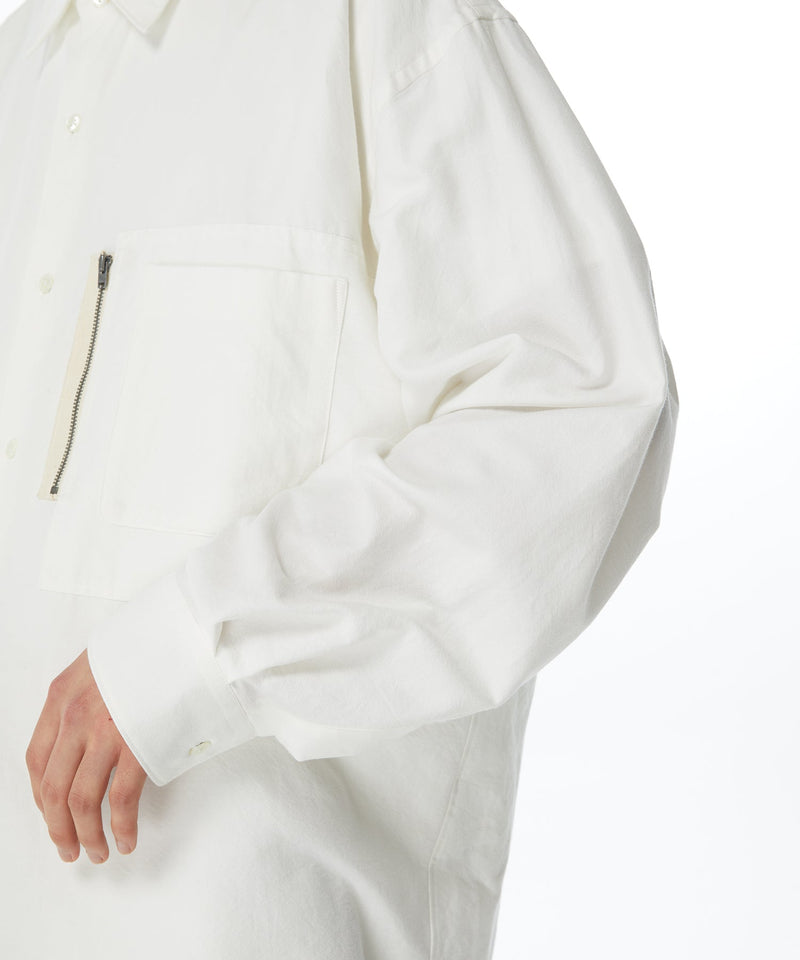 963391 ORGANIC COTTON MILITARY ZIP SHIRT