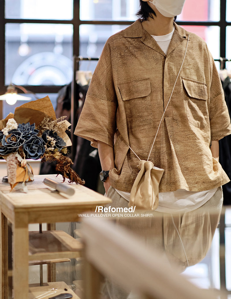 RE22SS-SH04 PO OPEN COLLAR SHIRT