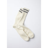 R1286 LOW RAW 2 STRIPES CREW SOCKS