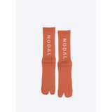 ND21X022OR-ML NODAL LOGO SOCKS - ORANGE x OFF WHITE