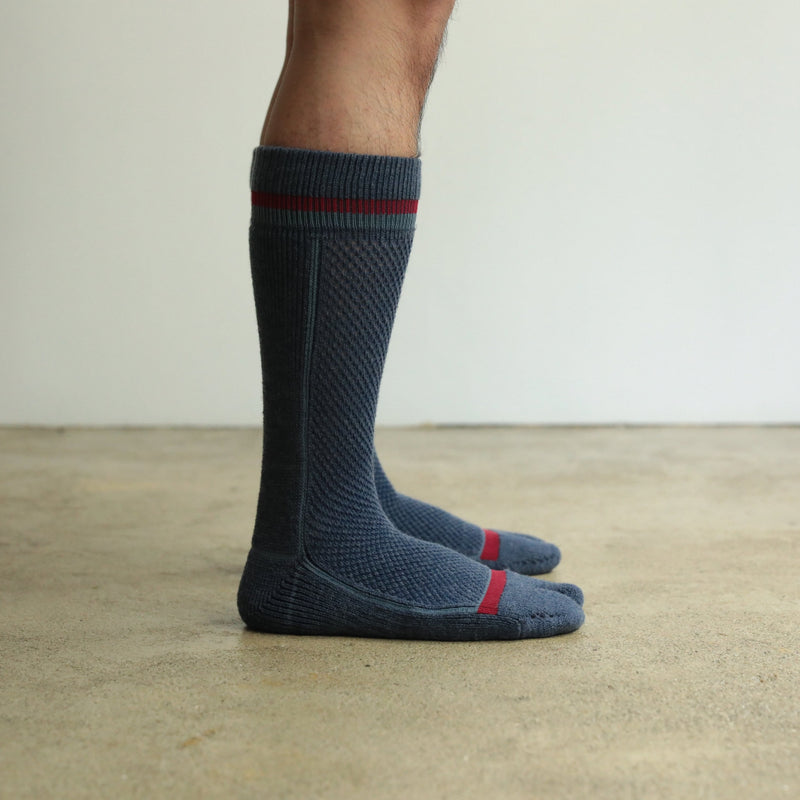 ND21X013NV PILE&MESH SOCKS - NAVY