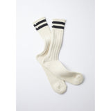 R1286 LOW RAW 2 STRIPES CREW SOCKS